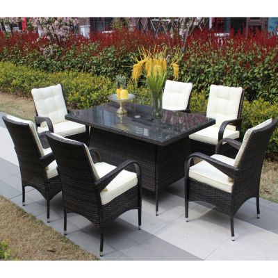 Streamdale 7-Piece Patio Dining Set with Cushions