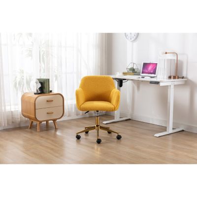 Modern Adjustable Office Chair with Teddy Fabric
