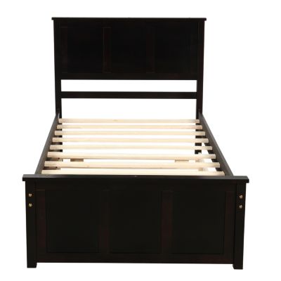 Streamdale Platform Bed With Twin Size Trundle, Twin Size Frame