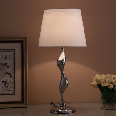 Streamdale 24-Inch Art Deco Silhouette Silver Table Lamp
