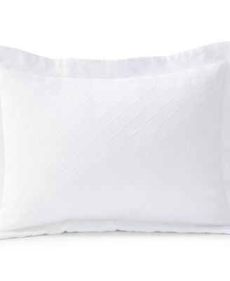 Basketweave Cotton Matelasse Pillow Sham