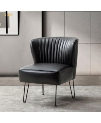 Donia Contemporary and Classic Wooden Upholstered Accent Chair