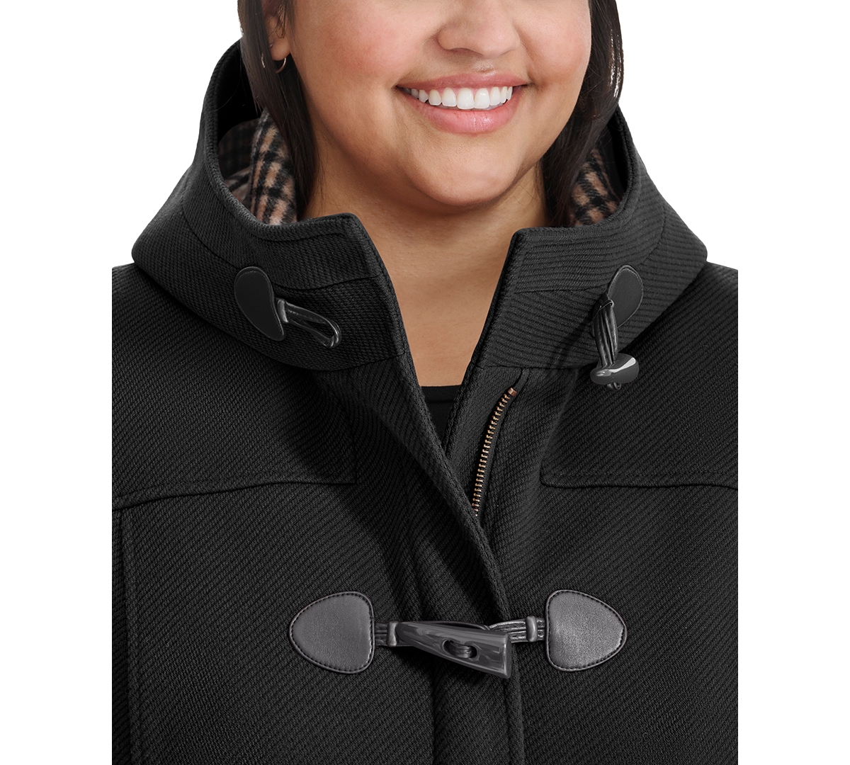 Tommy Hilfiger Plus Size Hooded Toggle Walker Coat, Created for Macy's