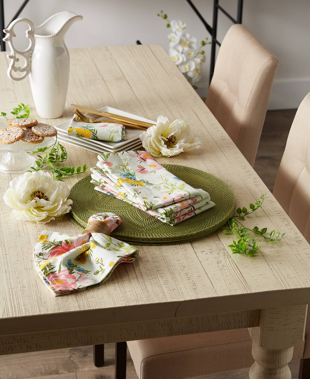 Design Imports Spring Bouquet Printed Napkin, Set of 6