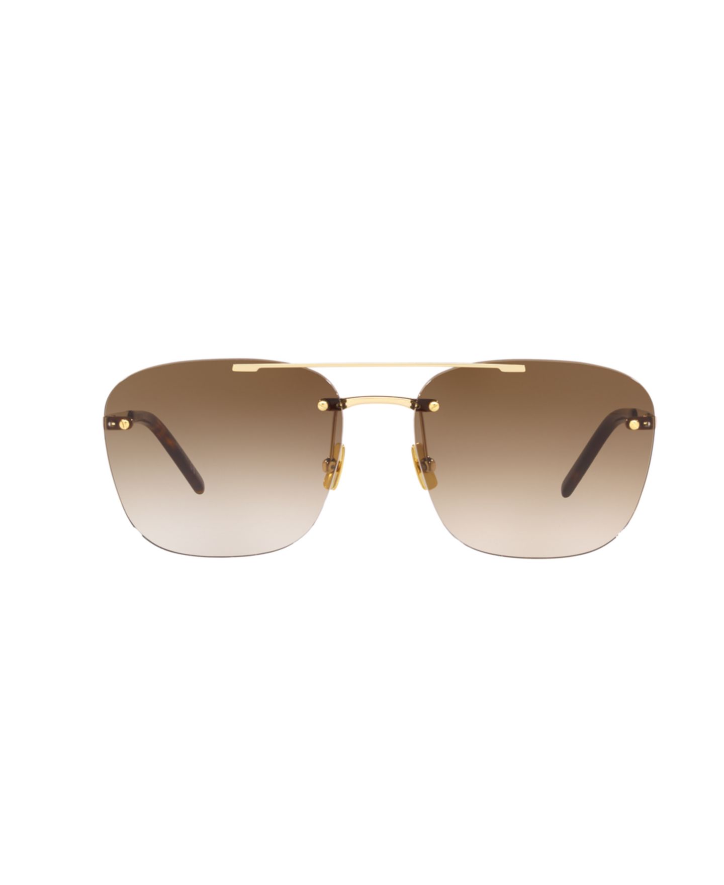 Солнцезащитные очки Saint Laurent Unisex Sunglasses, Sl 309 Rimless Ys000324, цвет: Золотой — фото 4