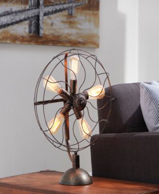 15" Metal Fan Shape 5 Light Accent Lamp