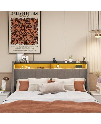 Queen Bed Frame with Storage Drawers