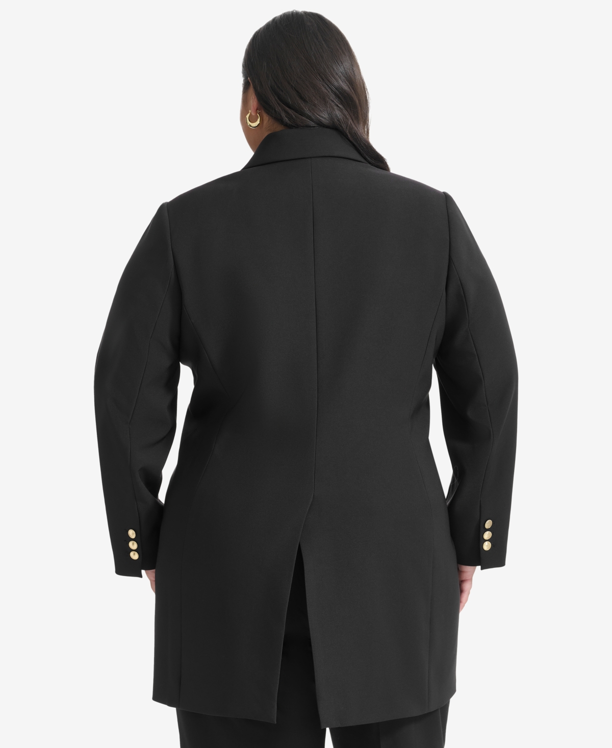 DKNY PLUS SIZE ONE-BUTTON BLAZER 