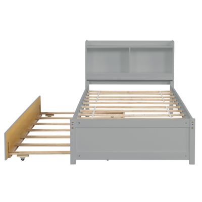 Streamdale Twin Bed With Trundle, Bookcase