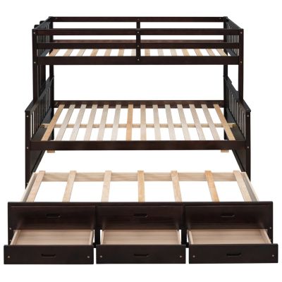 Streamdale Twin-Over-Full Bunk with Trundle & Drawers