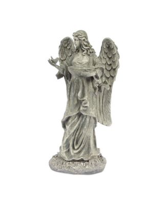 Garden Angel Statue With Birdfeeder Or Bath Bowl 23"h