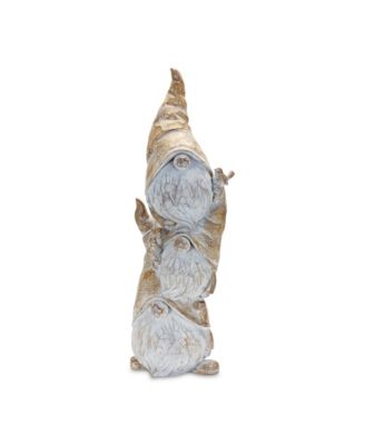 Carved Spring Gnome Stack 23"h