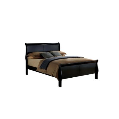Streamdale Louis Philippe Queen Bed Solid Wood Sleigh Bed