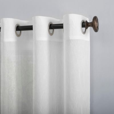 Crushed Sheer Voile Grommet Curtain Panel