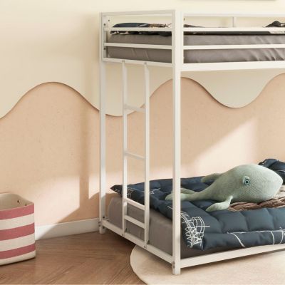 Adam Twin over Twin Metal Bunk, White