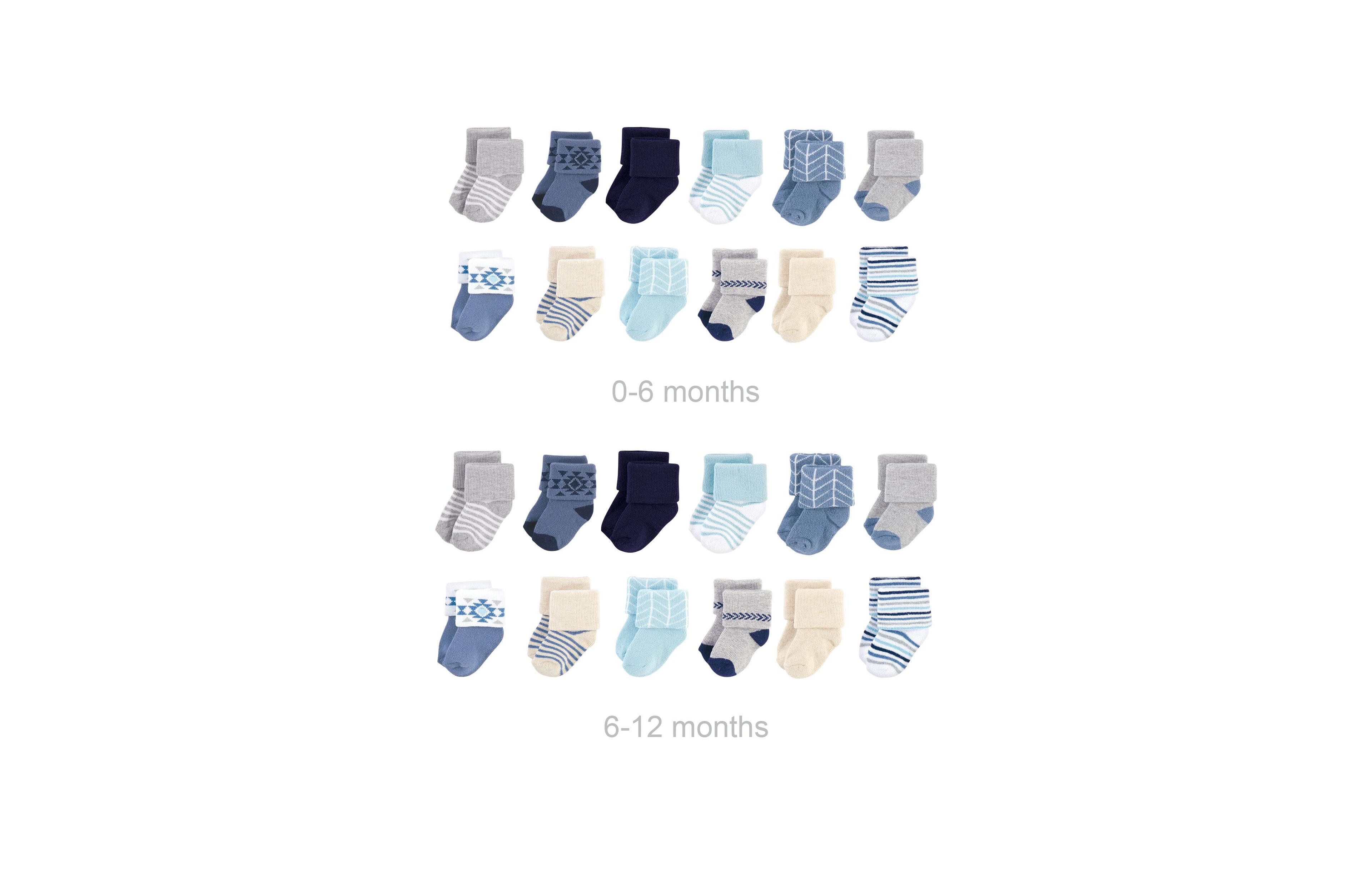 Hudson Baby Baby Boys Hudson Grow with Me Cotton Terry Socks, Bear Boy