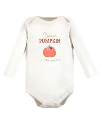 Cotton Long-Sleeve Bodysuits, Elephant 5-Pack