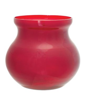 Red Glass Vase Set Vibrant Home Decor Accent