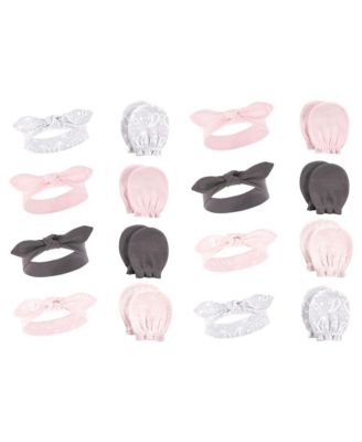 16Pc Headband and Scratch Mitten Set