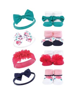 Infant Girl 16Pc Headband and Socks