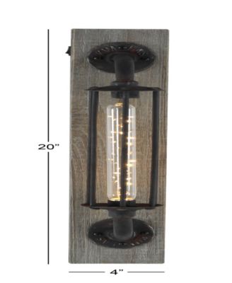 20" Metal Geometric Battery Operated Accent Lamp 