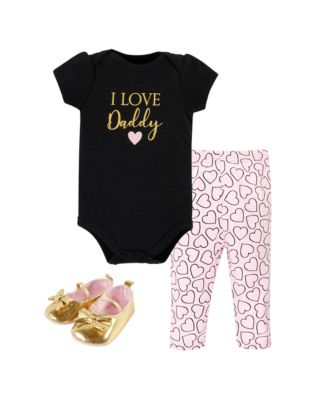 Conjunto Beb� Hudson Baby - Vestido, C�rdigan Y Zapatos (3 Piezas) | 100% Algod�n, Suave Y C�modo