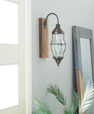 17" Metal  Battery Operated Accent Lamp with Included Fixed LED Light