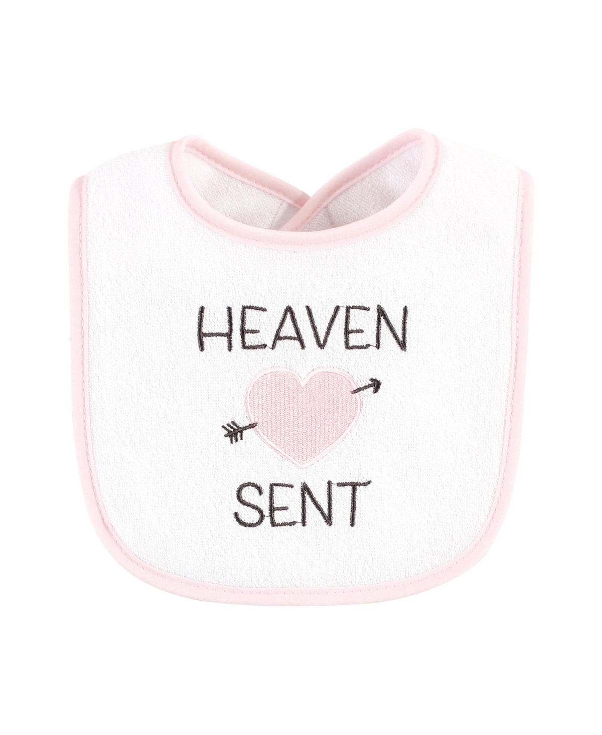 Hudson Baby Infant Girl Fiber Filled Drooler Bibs 3pk, Grandmas Favorite Heart, One Size