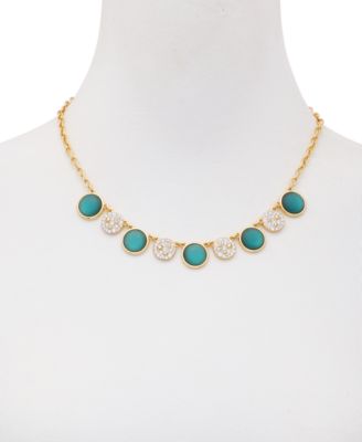 Gold-Tone Pav&eacute; & Color Crystal Statement Necklace, 18"  + 3" extender