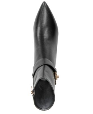 Women's Sabrina Signature-Strap Pointed-Toe Dress Booties Extended Sizes 9-14