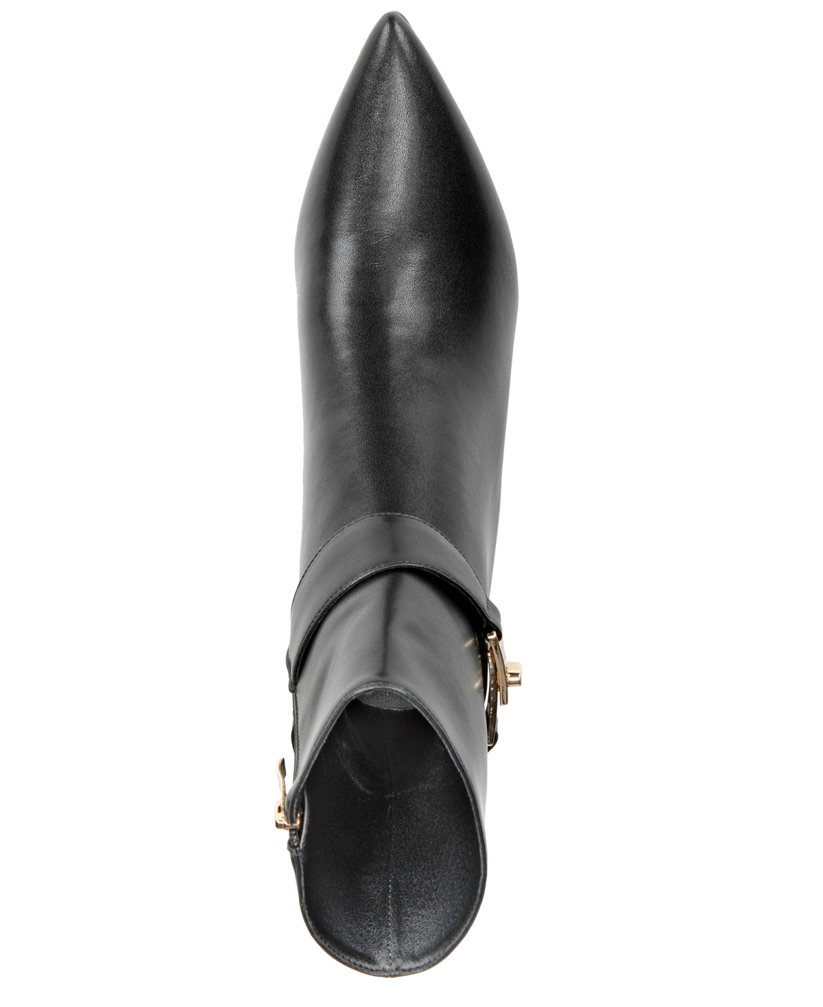 Vaila Shoes Women's Sabrina Signature-strap Pointed-toe Dress Booties Extended Sizes 9-14 In Black