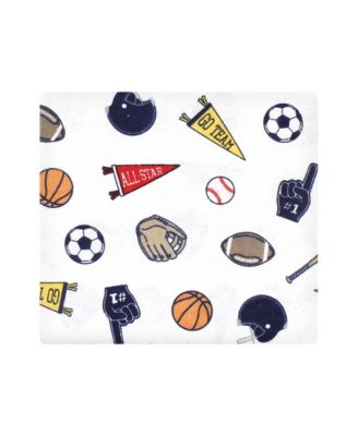 Soft 4 Piece Cotton-Poly Flannel Receiving Blankets