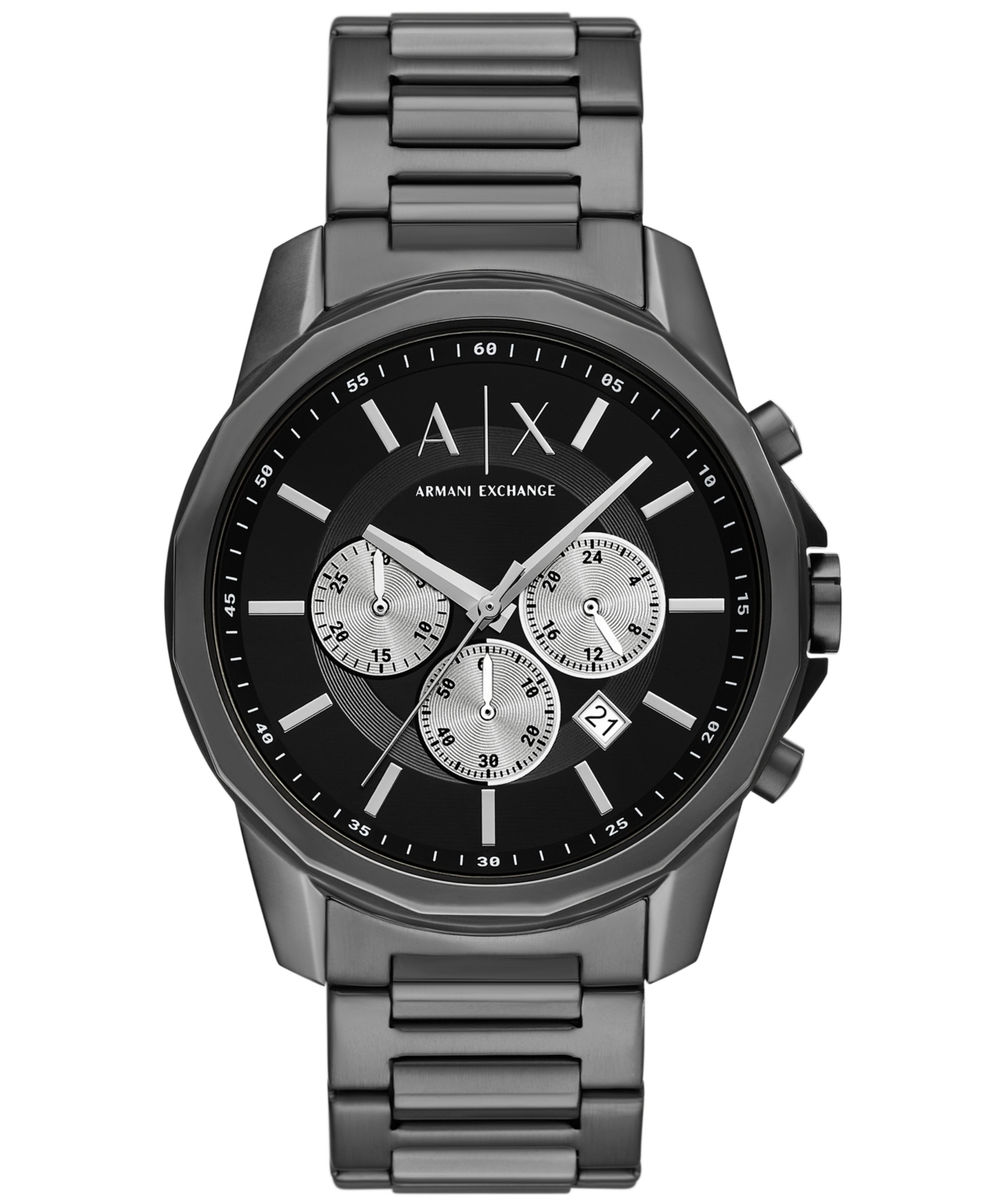 A|X Armani Exchange Men's Quartz Chronograph Gunmetal Stainless Steel 44MM - Gunmetal