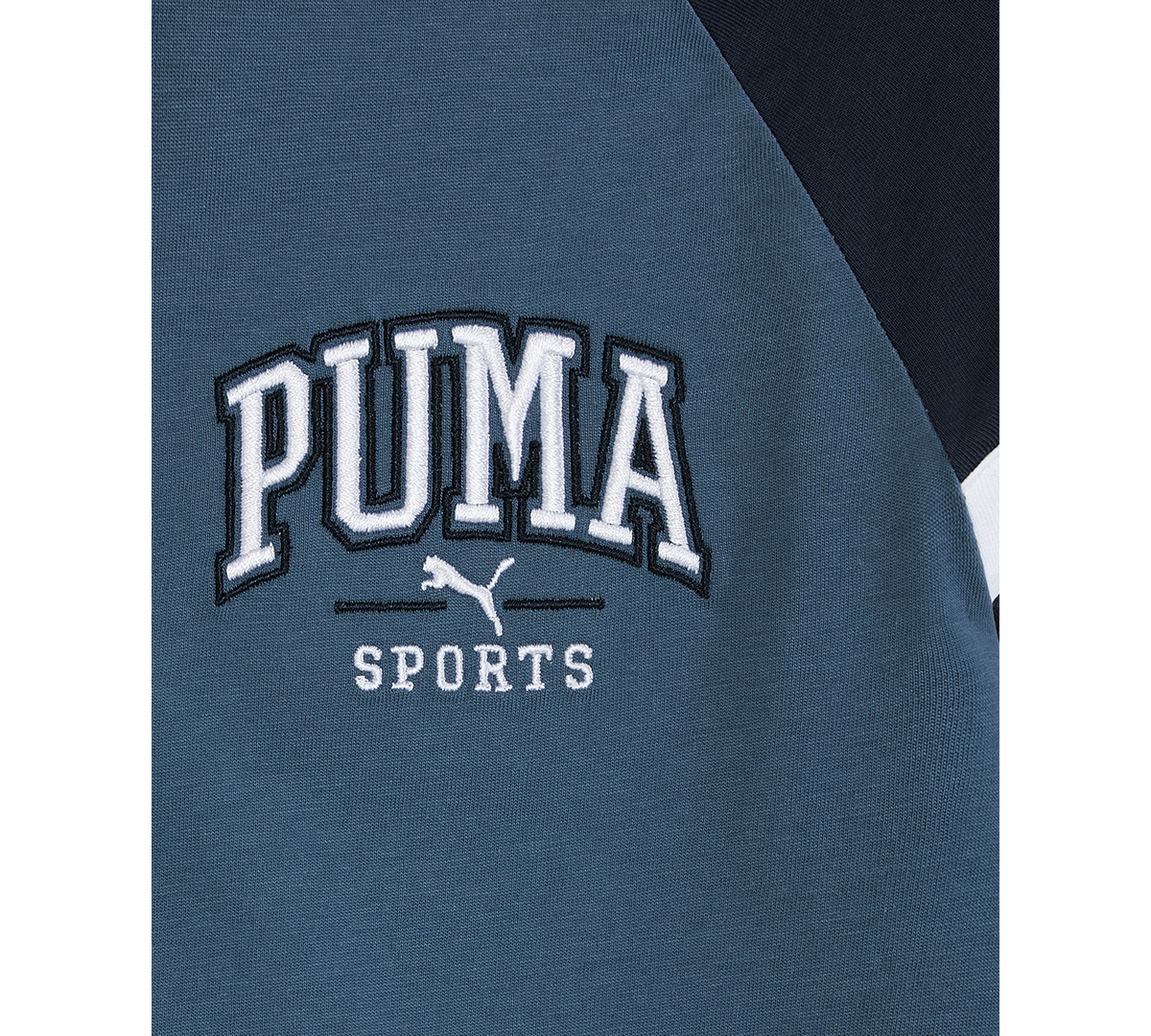 Puma Big Boys Squad Raglan Sleeve Taped Long-Sleeve T-Shirt -grey