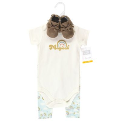 Cotton Bodysuit, Pant and Shoe Set