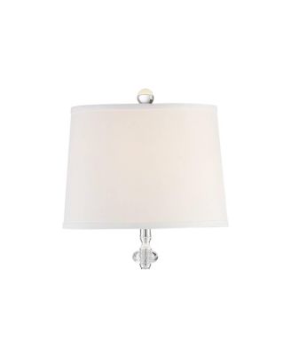 Montrose Glam Standing Floor Lamps 61" Tall Set of 2 Polished Steel Silver Crystal Glass White Fabric Drum Shade Decor for Living Room Reading House Bedroom Office