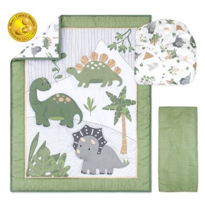 Dinosaur Dreams Crib Bedding Set for Baby Boys, 3 Piece Nursery Set