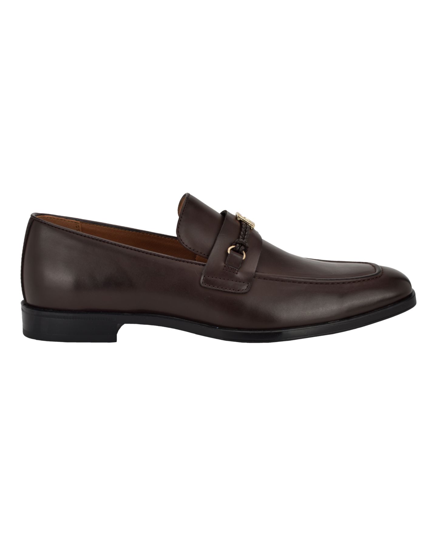 Мужские туфли GUESS Hare Square Toe Slip On Dress Loafers, цвет: Чёрный — фото 6