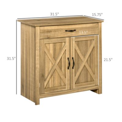 32" Modern Farm Style Sideboard Storage Buffet Server Cabinet Organizer