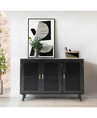 Gius Contemporary Accent Cabine with Beech Wood Doors