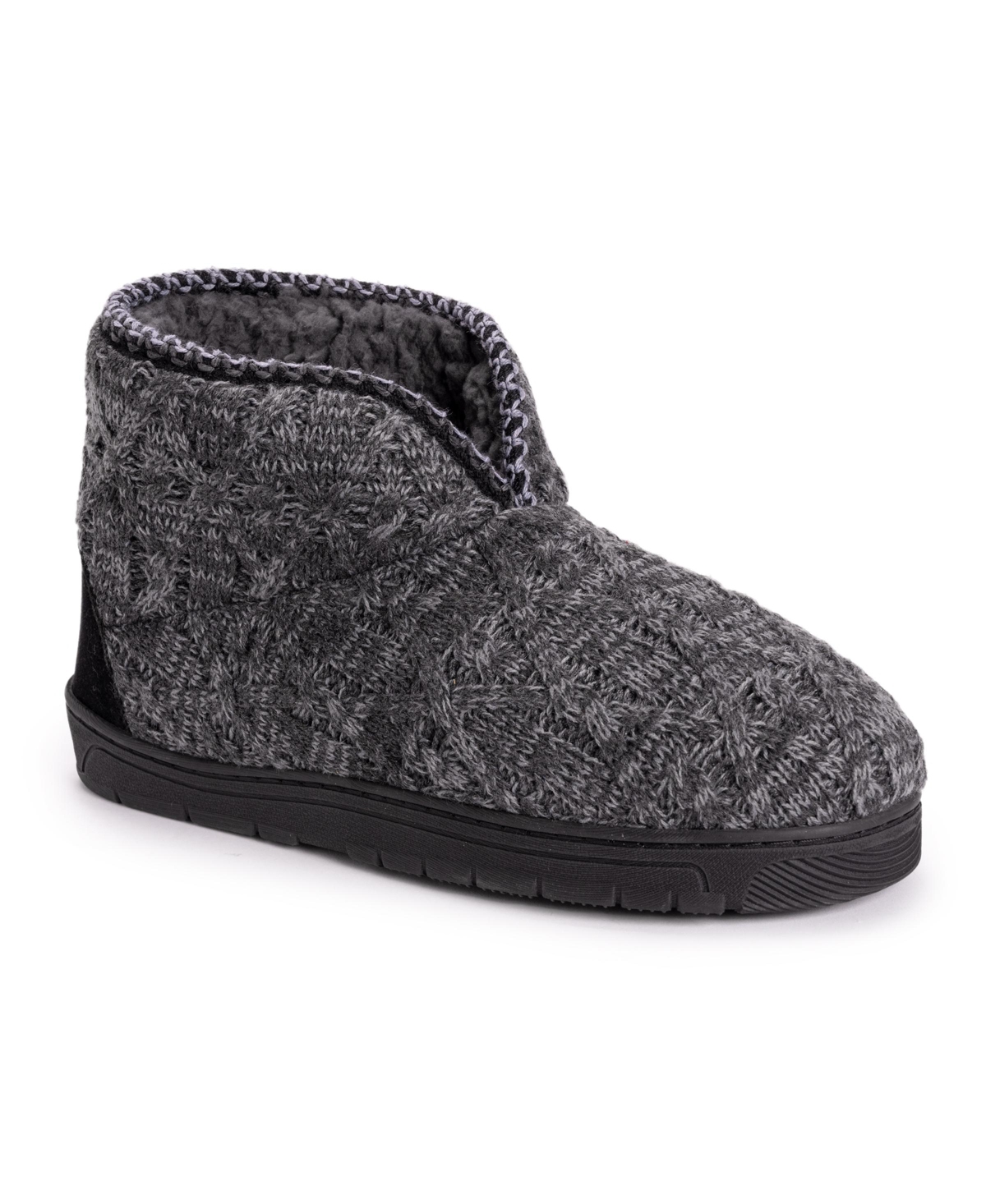 Men's Mark Bootie Slippers, Grey Marl, M (10-11) - Grey marl