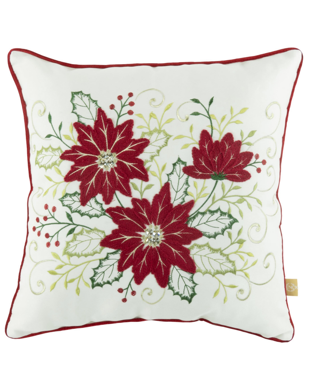 Lenox Poinsettia Meadow Pillow, 18