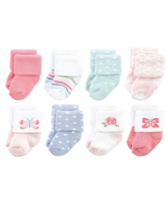 Baby Girls Hudson Plush Terry Socks 8 Pack