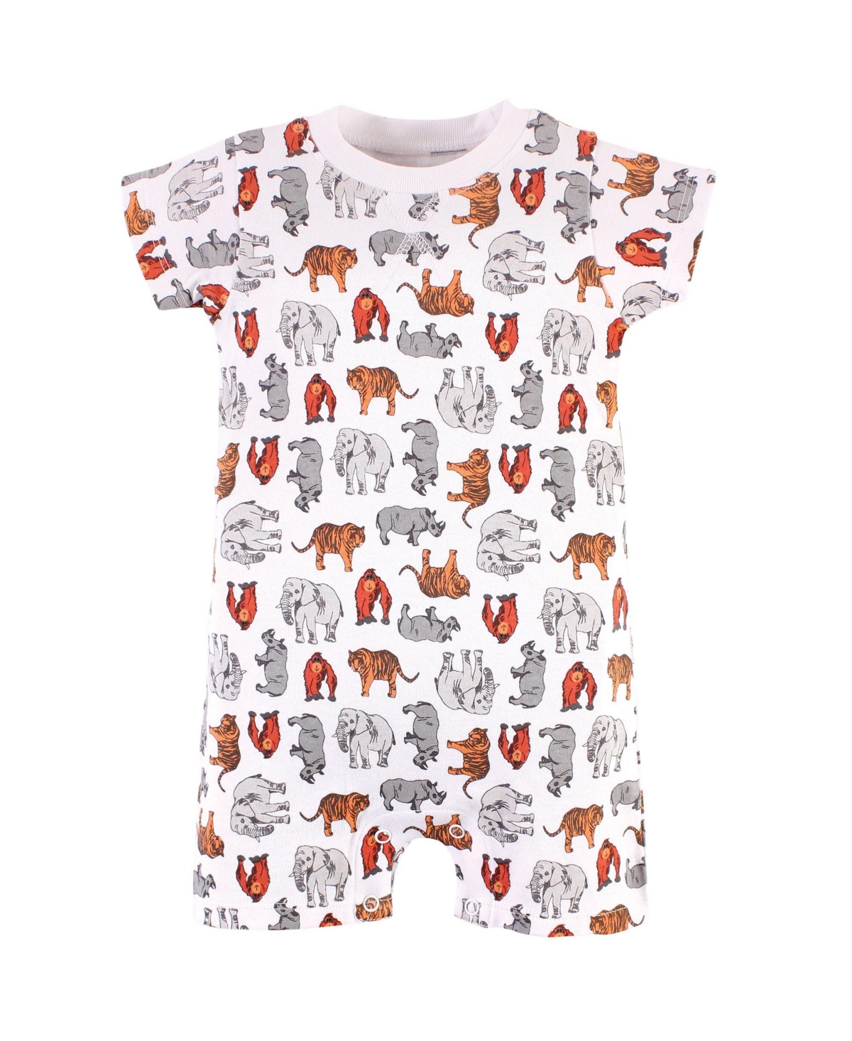 Touched by Nature Baby Boys Unisex Baby Organic Cotton Rompers,- Endangered tiger
