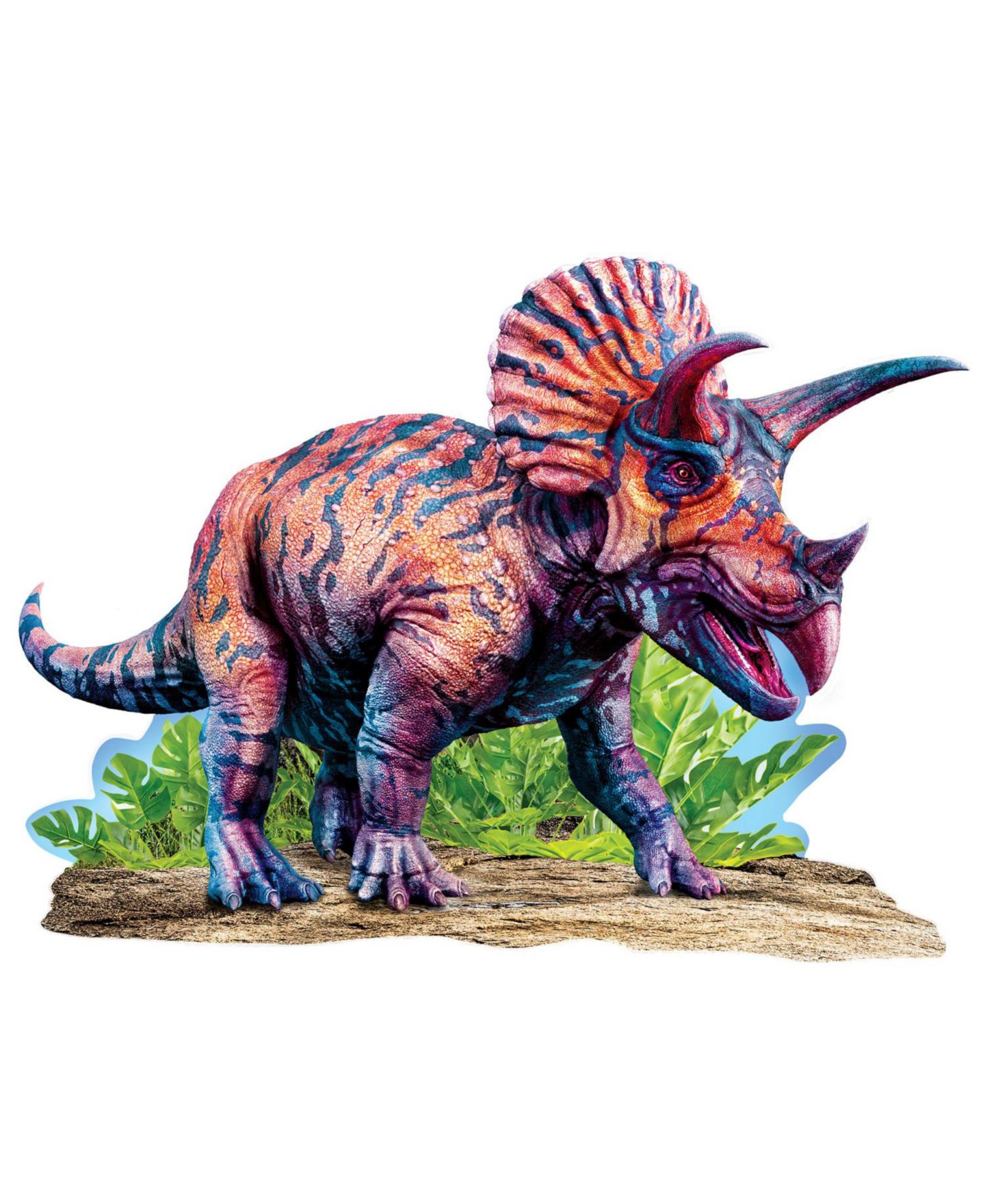 Детский пазл MasterPieces Puzzles Triceratops 100 Piece Shaped Jigsaw Puzzle — фото 2