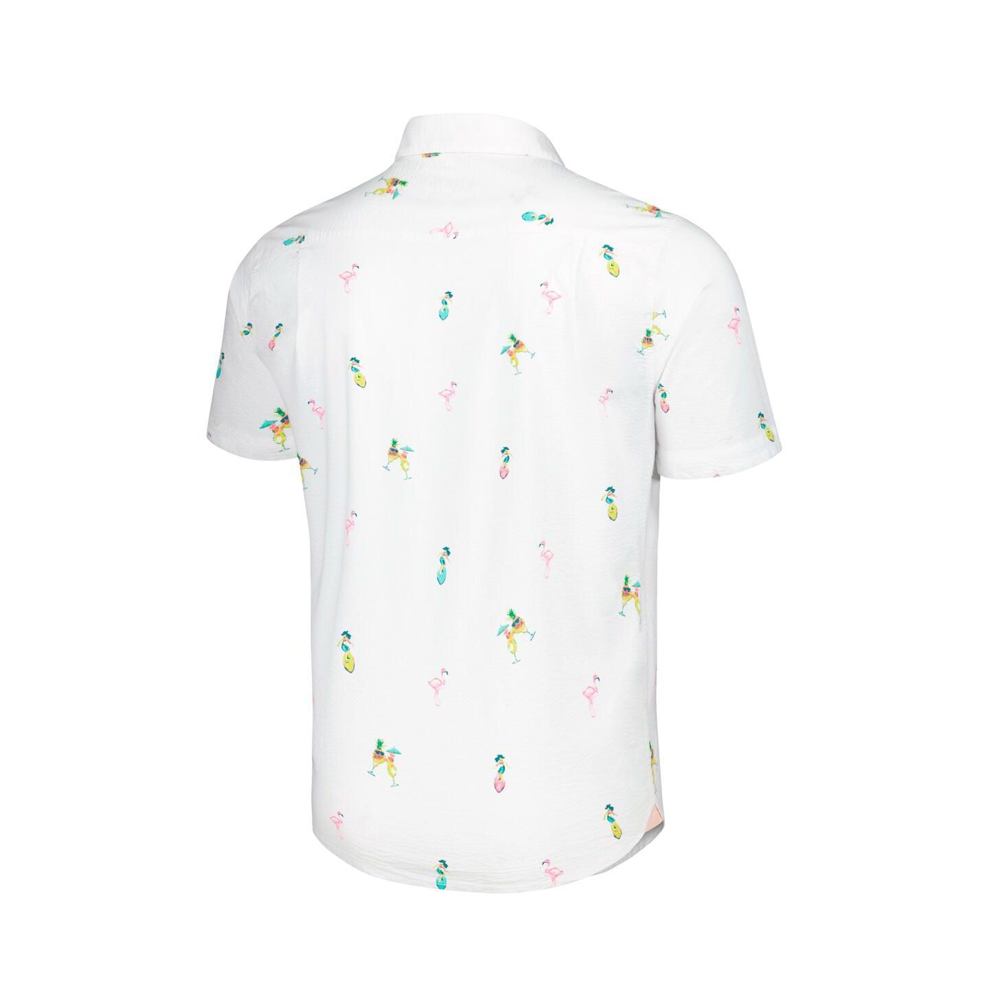 Мужская рубашка Tommy Bahama White San Francisco 49ers Nova Wave Flocktail Button-Up — фото 2
