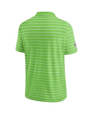 Men's Neon Green Seattle Seahawks Sideline Lock Up Victory Performance Polo Shirt
