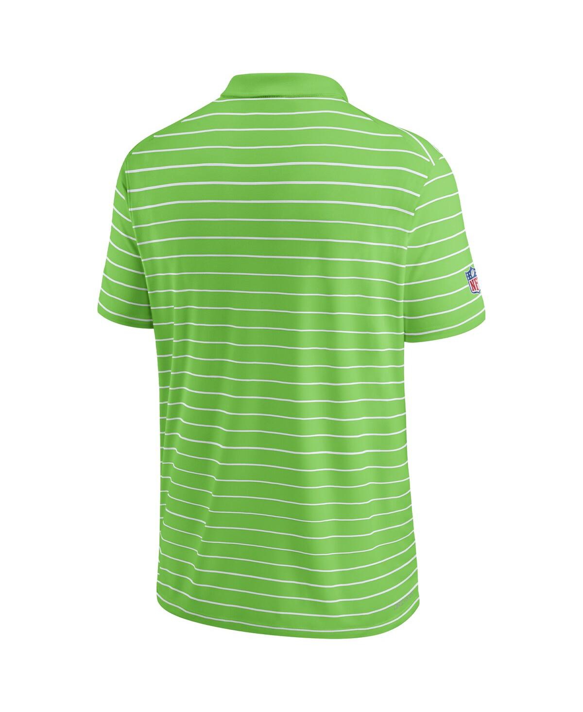 Nike Men's Neon Green Seattle Seahawks Sideline Lock Up Victory Performance Polo Shirt In Neon Green,white