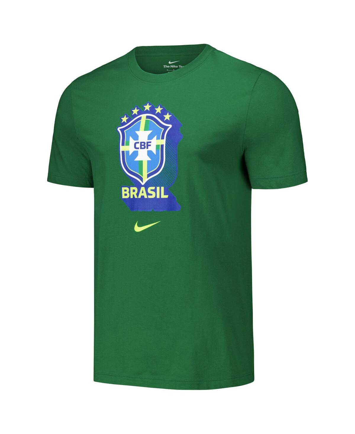 Nike Men'sBrazil National Team Crest Core T-Shirt - Green