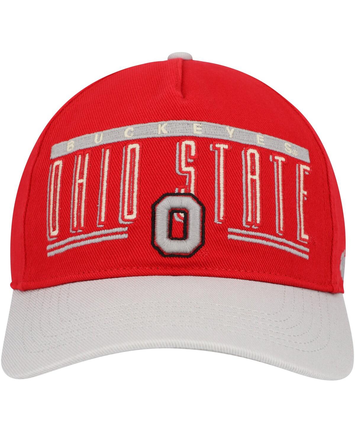 '47 Brand Men'sOhio State Buckeyes Double Header Hitch Adjustable Hat - Scarlet